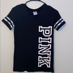 PINK varsity short sleeve top